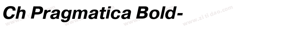 Ch Pragmatica Bold字体转换